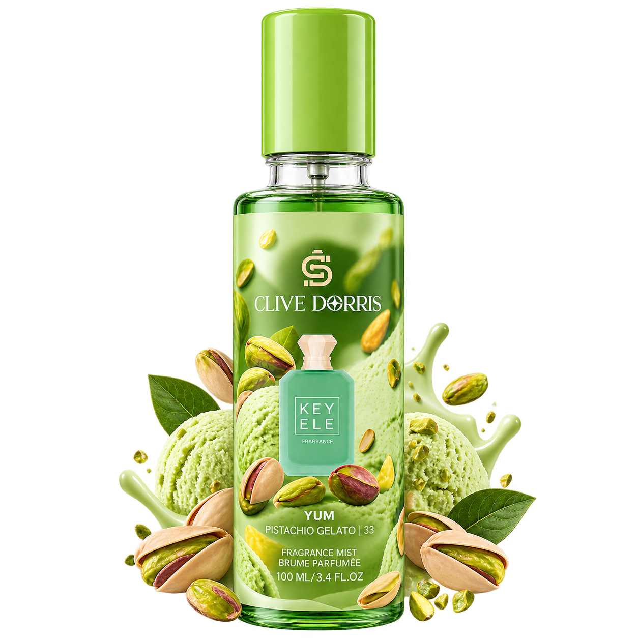 Brume Parfumée Femme Clive Dorris KEYELE –100 ml Pistachio Gelato