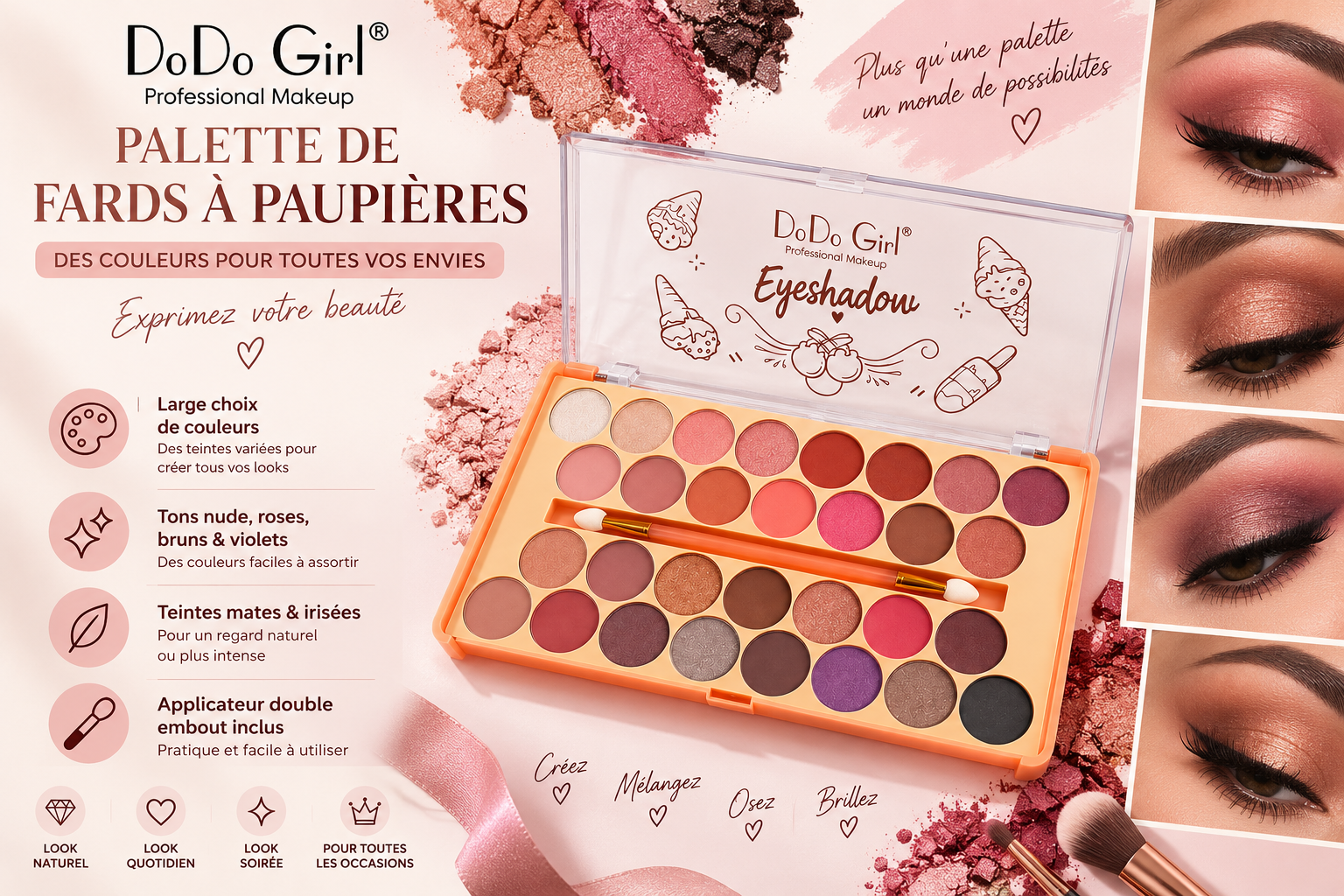 Dodo Girl palette de fards à paupières multicolore