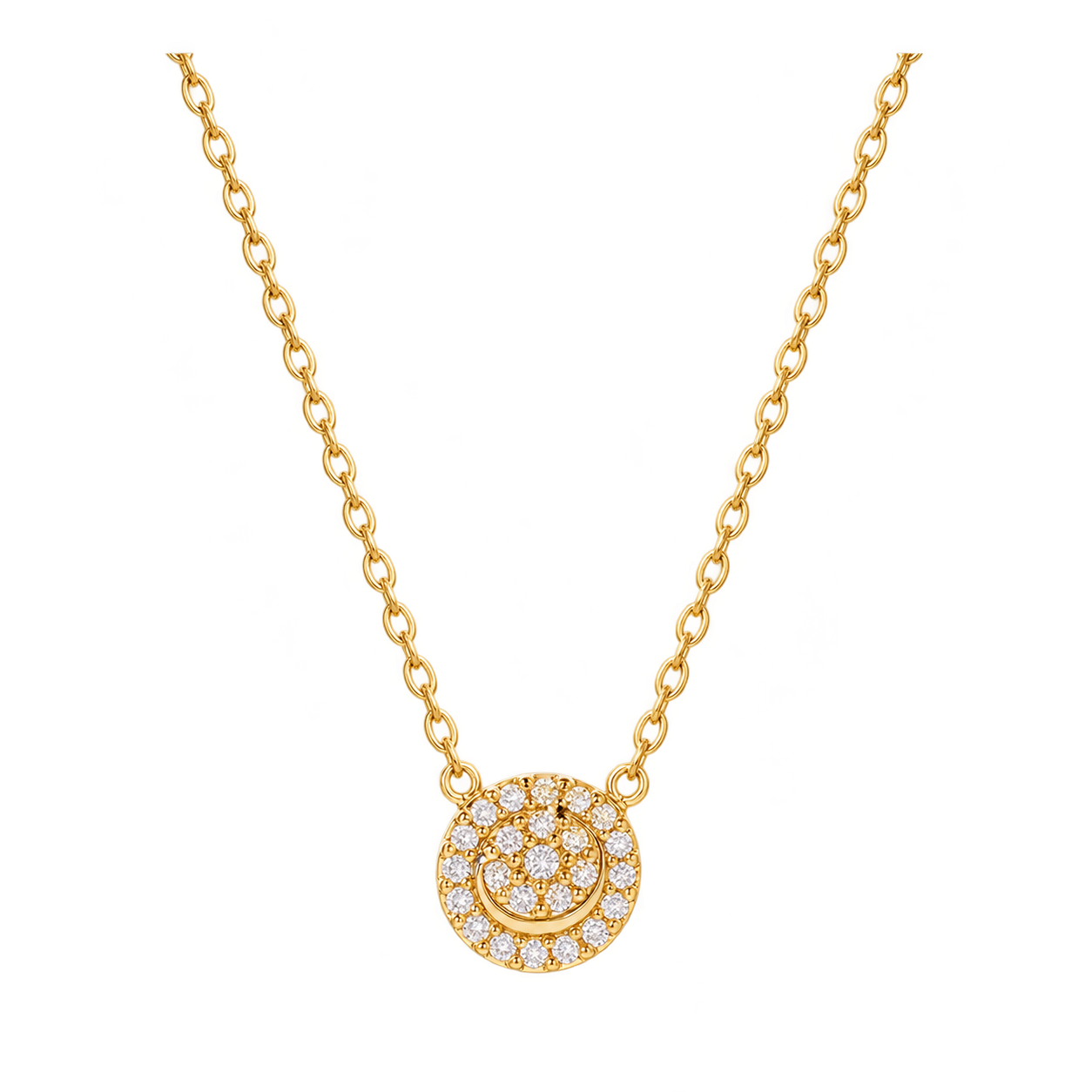 Collier Éclat femme en acier inoxydable doré