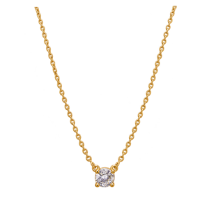 Collier Lumière femme en acier inoxydable doré avec pendentif brillant