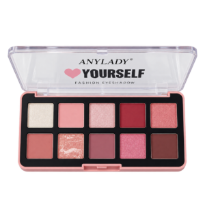 Palette ANYLADY 10 fards à paupières nude et rosés