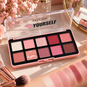 Palette ANYLADY 10 fards à paupières nude et rosés