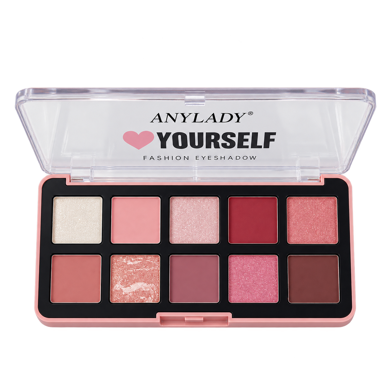 Palette ANYLADY 10 fards à paupières nude et rosés